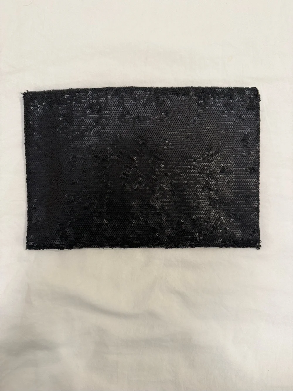 BCBGMaxAzria Black Sequin Envelope Clutch with Silver Bar